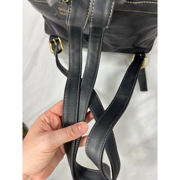 GIANI BERNINI Black Leather Backpack - Picture 9 of 16